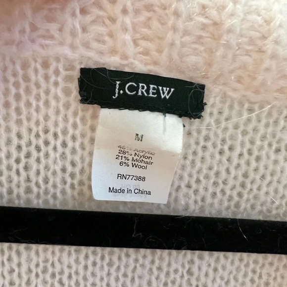 J. Crew dolce shawl collar popover light pink medium mohair wool blend - Picture 6 of 10